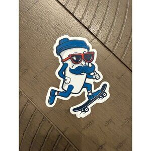 Dutch Brothers Bros Movember-Themed Skateboarding Coffee Cup Vinyl Sticker